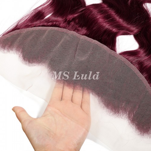 Body Wave #99J Virgin Human Hair 4x4 13x4 Transparent Lace Closure/Frontal | Human Hair Wig | Lace Front